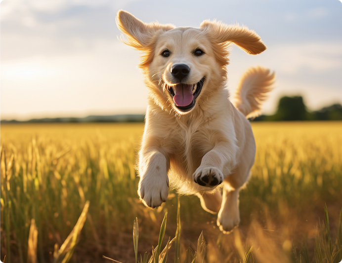 Beweglicher und gesunder Hund